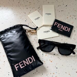 Fendi Black Sunglasses with Case Brand New with COA